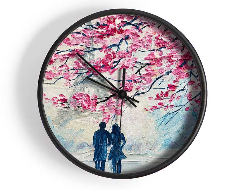 Walk Through Paris Blossom Clock - Wallart-Direct UK