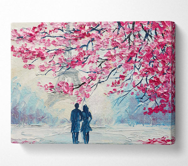 Picture of Walk Through Paris Blossom Canvas Print Wall Art