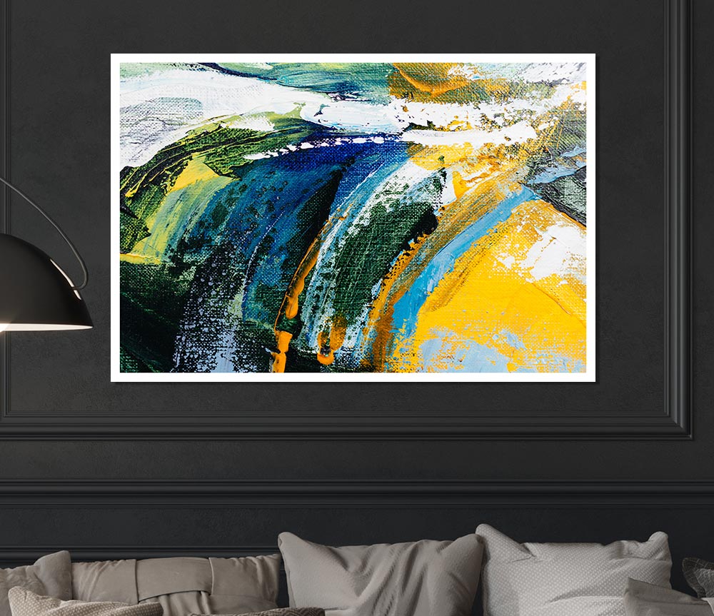 Abstract Strokes Of Nature Print Poster Wall Art