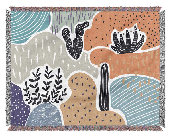 The Plants Of Modern Art Woven Blanket