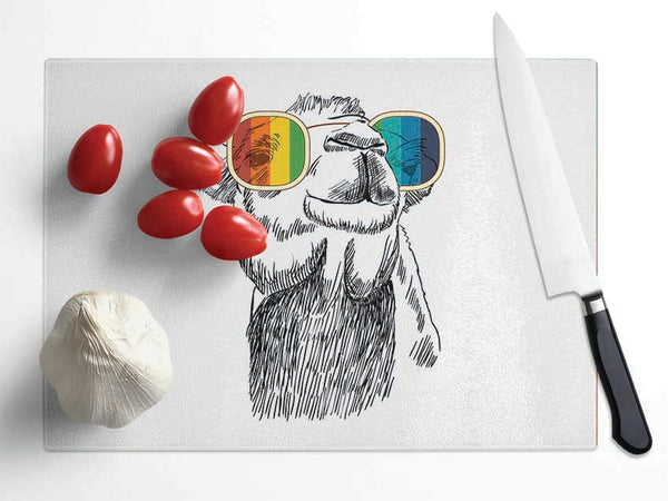 Colourful Glasses Camel Glass Chopping Board