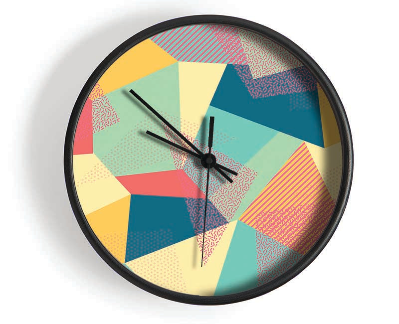 Abstract Triangles Clock - Wallart-Direct UK