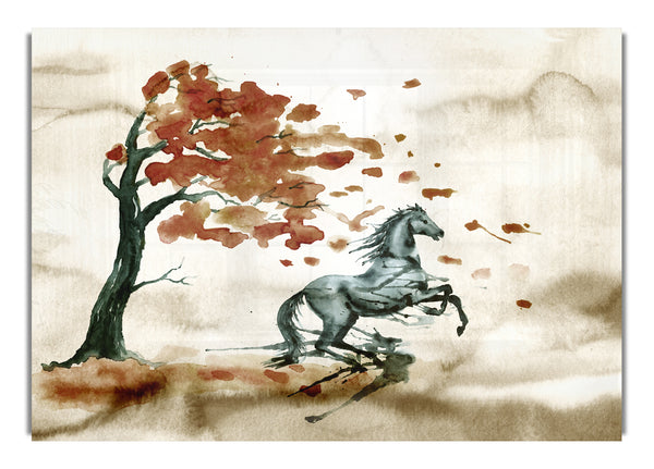 Tree Horse In The Wind