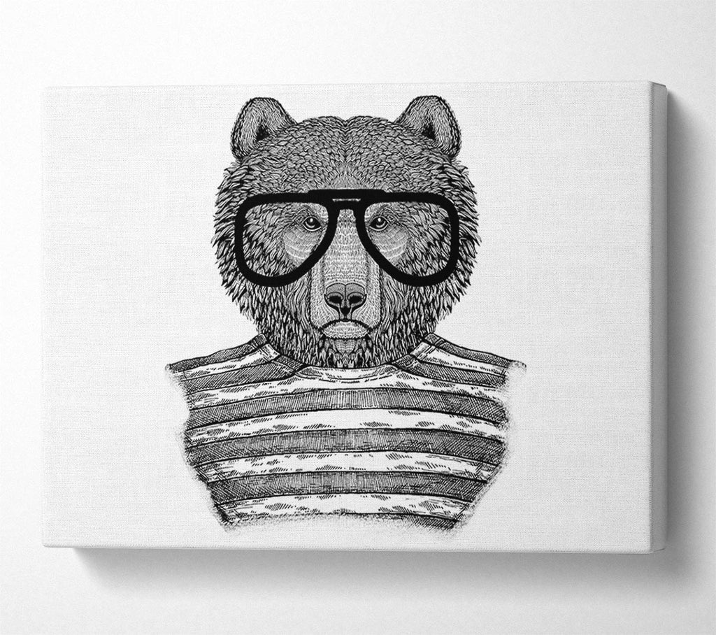 Picture of The Bear With Glasses Canvas Print Wall Art