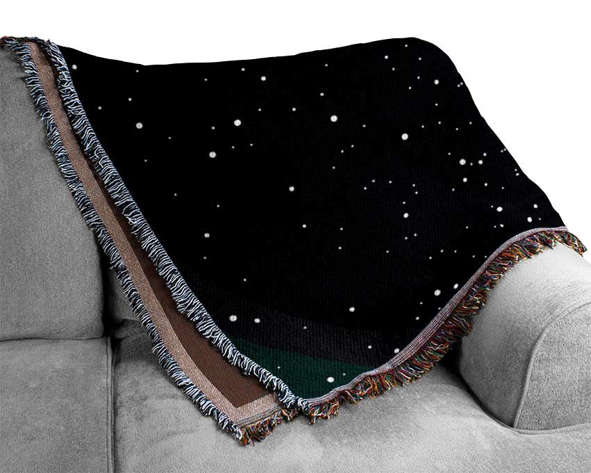 Triangle Space Man Woven Blanket