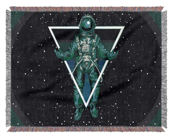 Triangle Space Man Woven Blanket