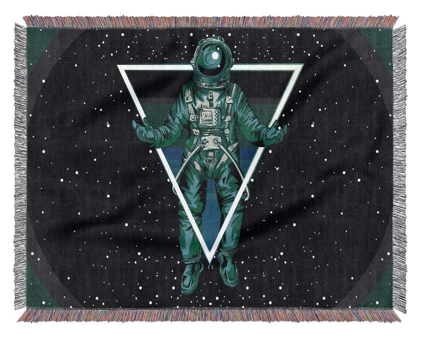 Triangle Space Man Woven Blanket