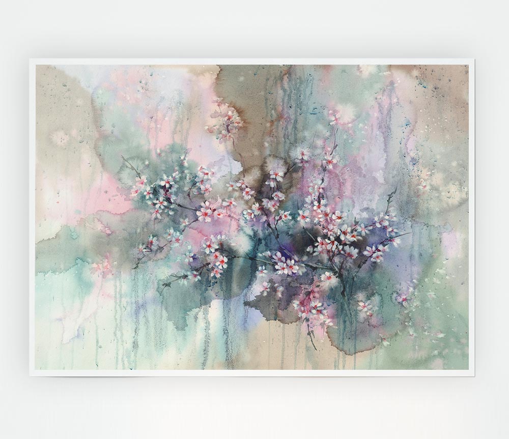 Abstract Flower Paradise Print Poster Wall Art