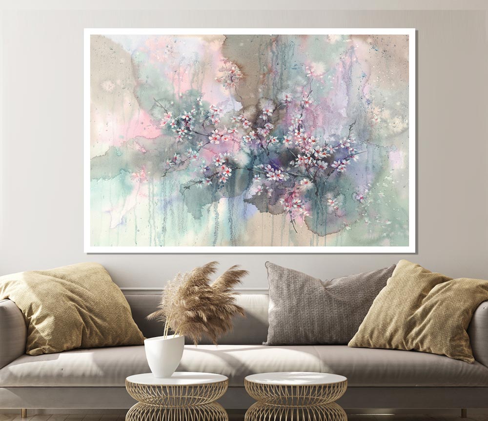 Abstract Flower Paradise Print Poster Wall Art