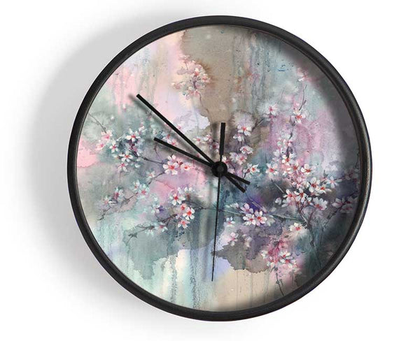 Abstract Flower Paradise Clock - Wallart-Direct UK