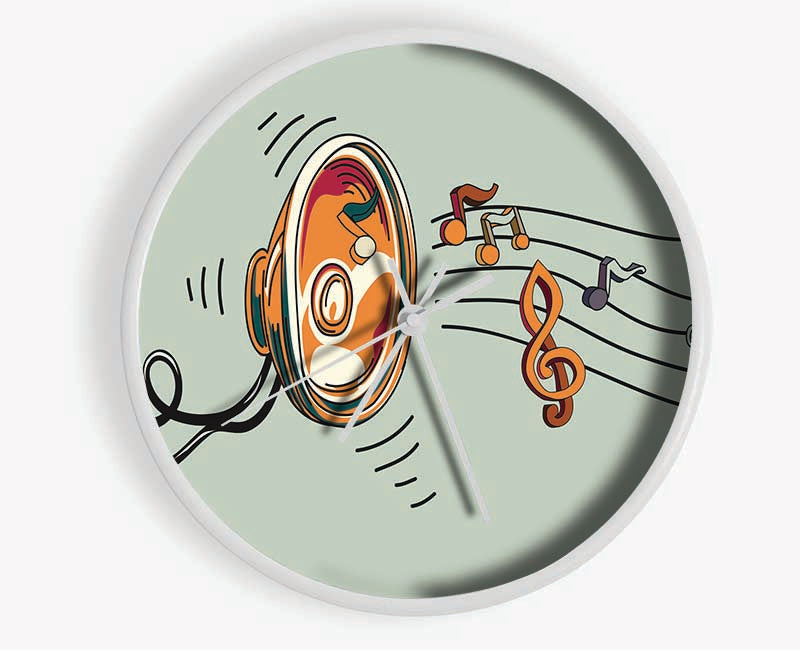 Music Notes Speaker Clock - Wallart-Direct UK