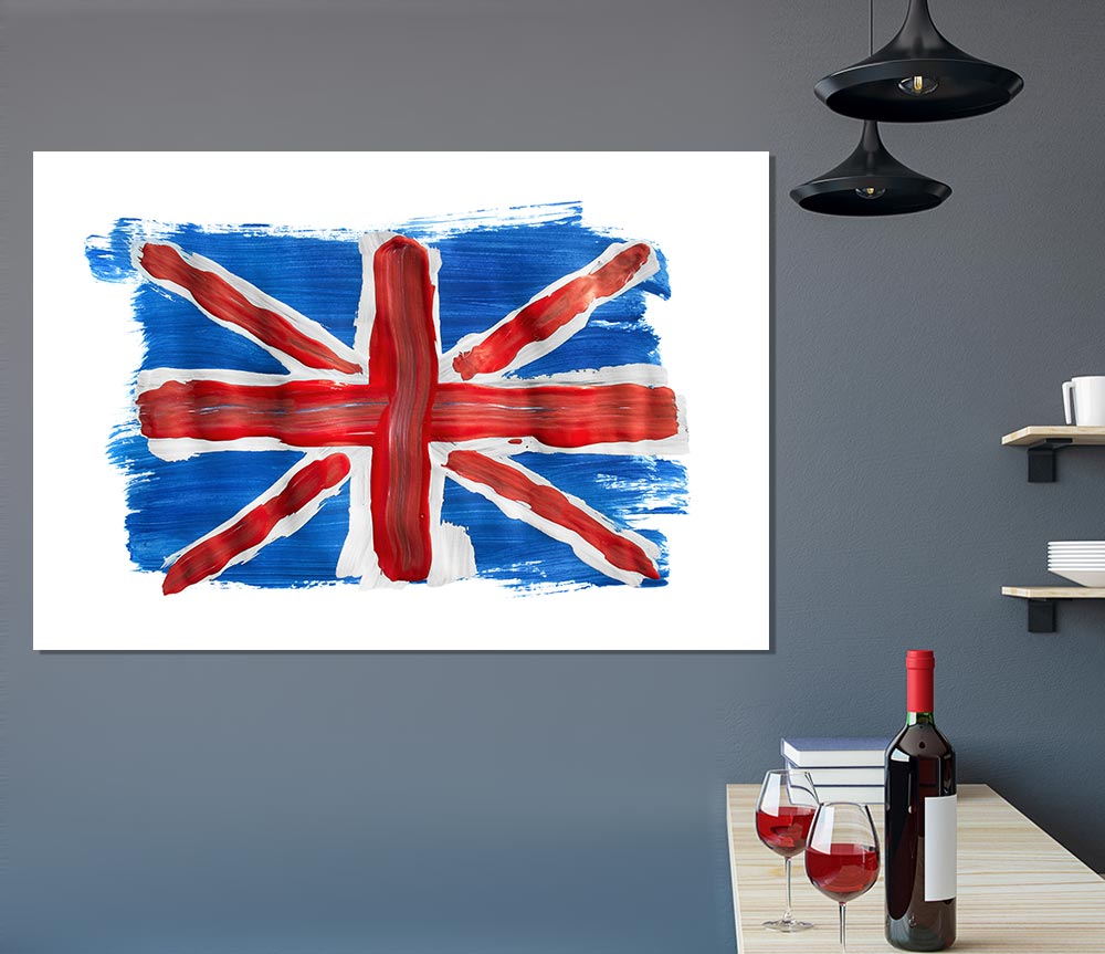 Union Jack Painting Print Poster Wall Art