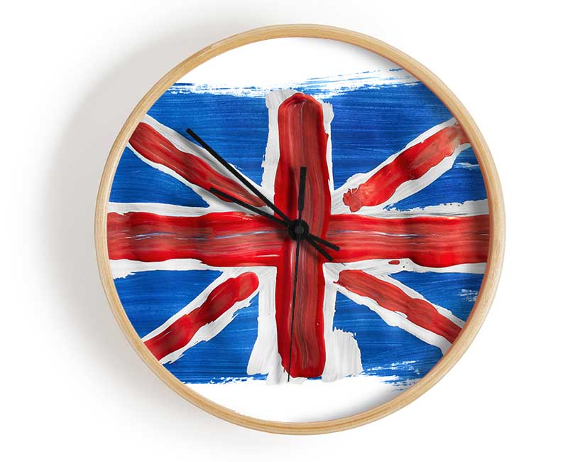 Union Jack Painting Clock - Wallart-Direct UK