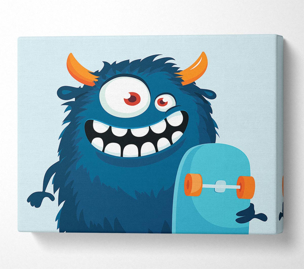 Picture of Monster Skateboarder Canvas Print Wall Art