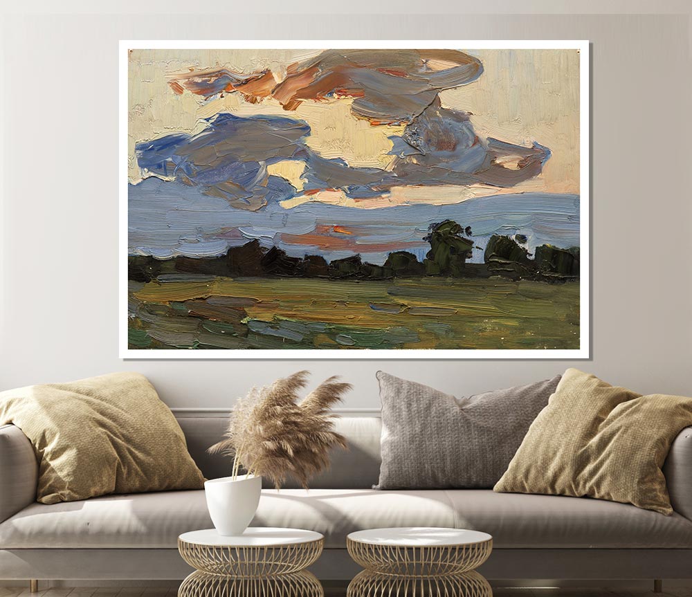 Abstract Countryside Print Poster Wall Art
