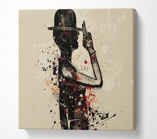 A Square Canvas Print Showing Ready To Dance Square Wall Art