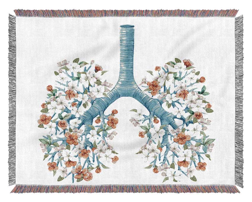 Tree Blossom Lungs Woven Blanket