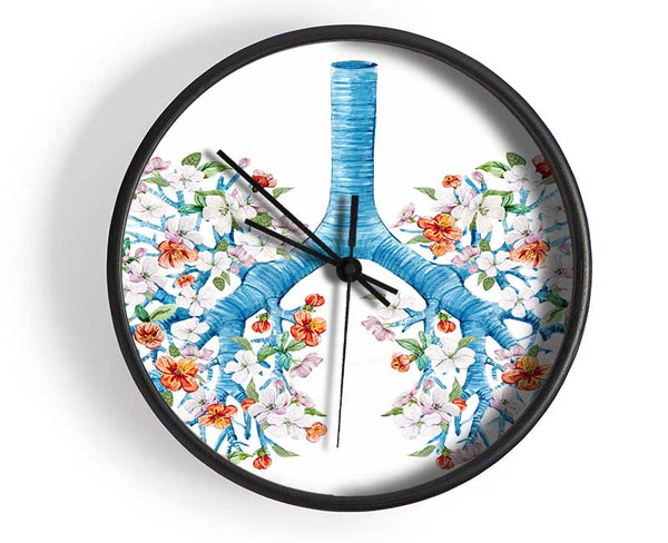Tree Blossom Lungs Clock - Wallart-Direct UK
