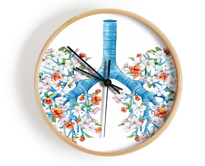 Tree Blossom Lungs Clock - Wallart-Direct UK