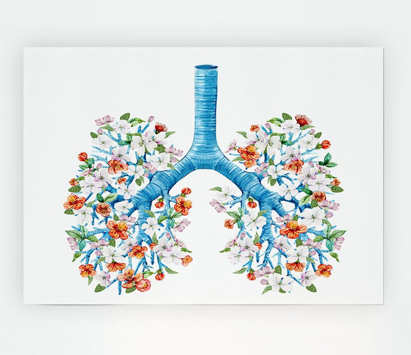 Tree Blossom Lungs Print Poster Wall Art