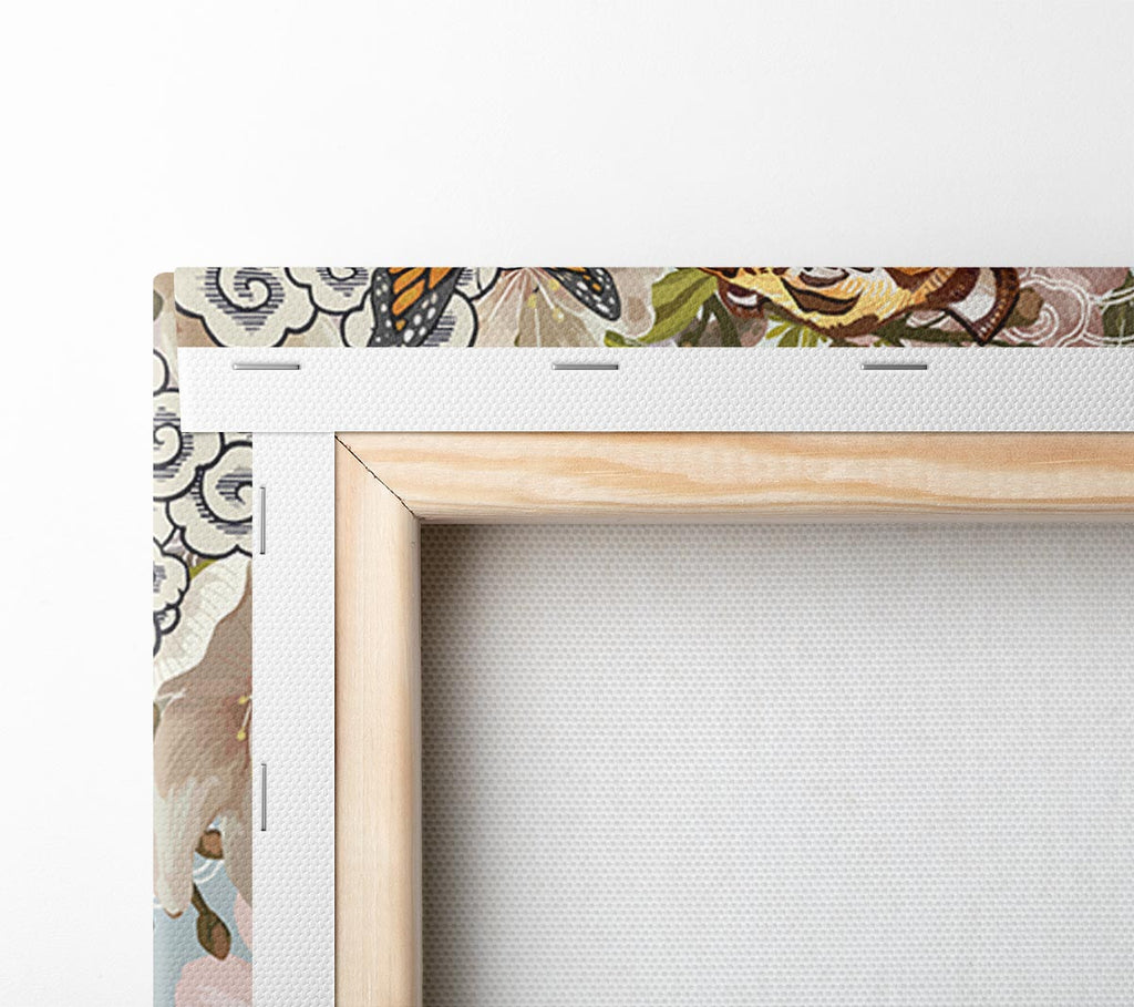 Picture of The Tiger Floral Canvas Print Wall Art