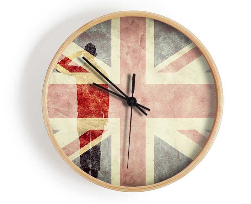Salute The Flag Clock - Wallart-Direct UK
