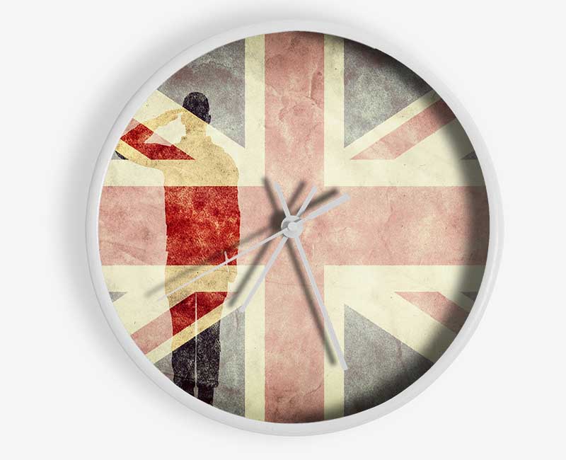 Salute The Flag Clock - Wallart-Direct UK