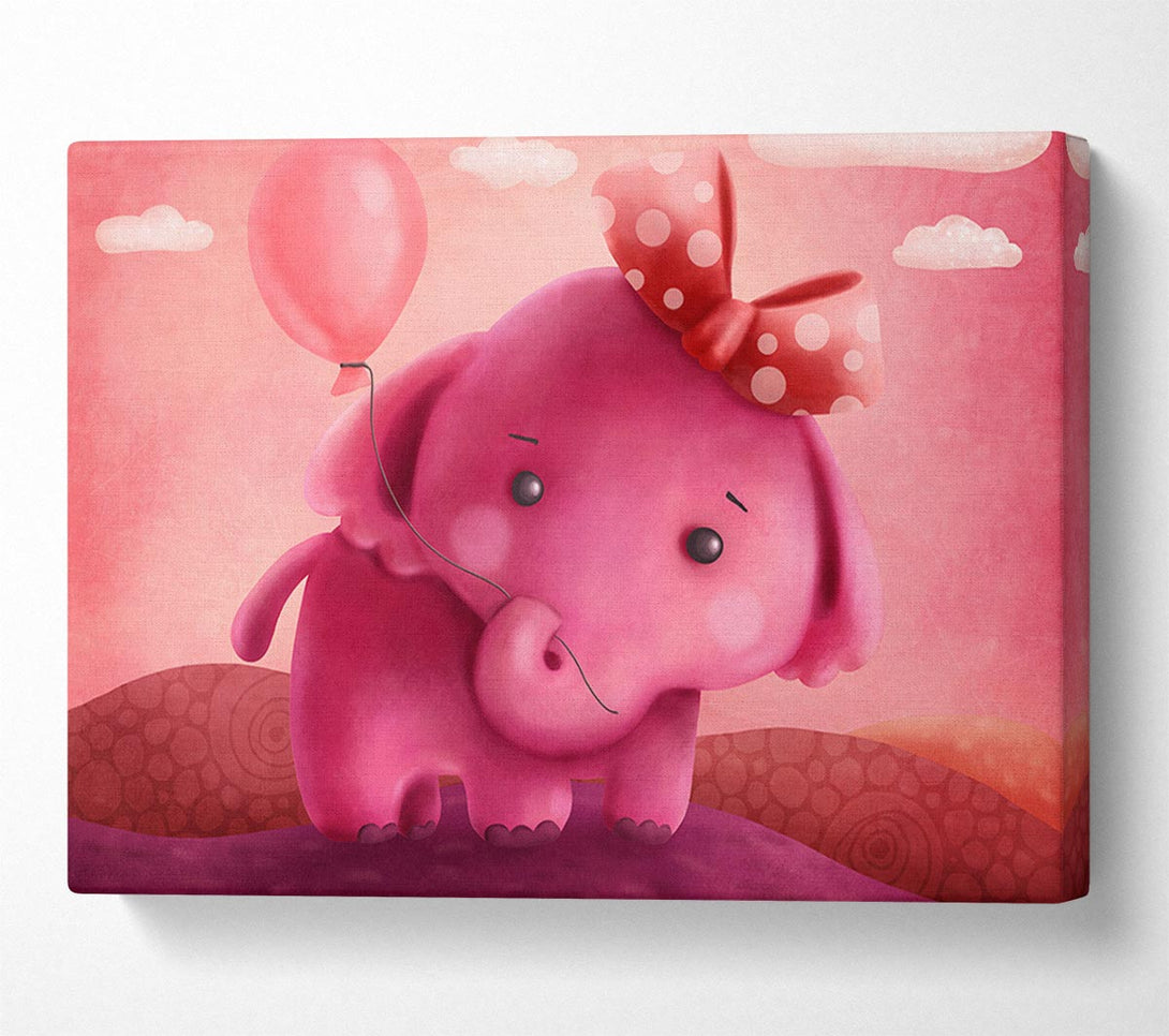 Picture of The Pink Elephant Balloon Canvas Print Wall Art