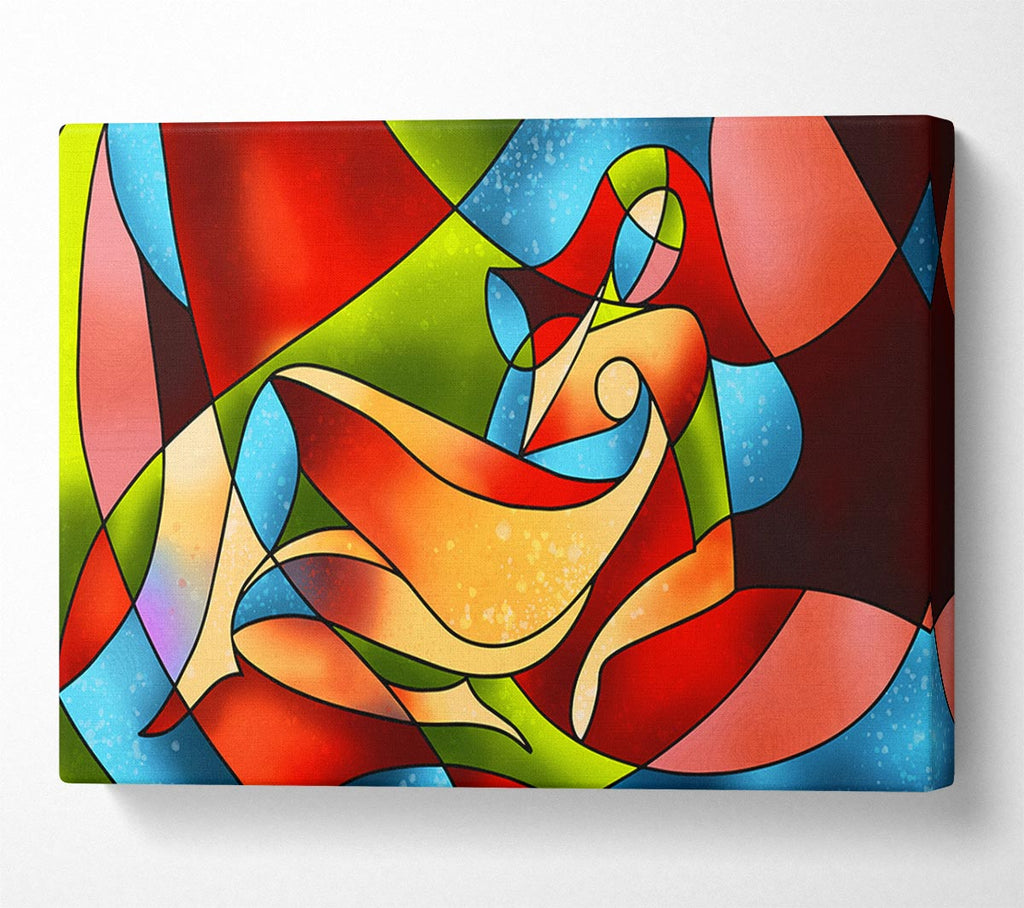 Picture of Stained Glass Abstract Canvas Print Wall Art