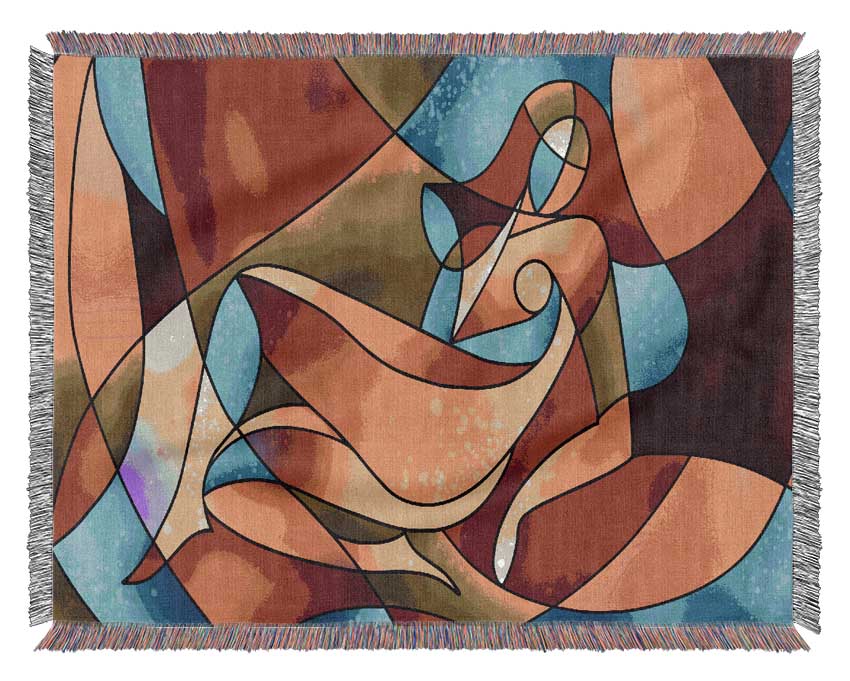 Stained Glass Abstract Woven Blanket