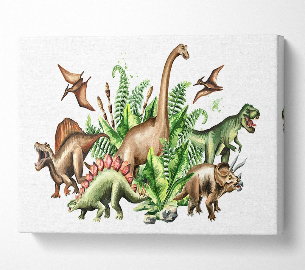 Picture of Dinosaur Crew Canvas Print Wall Art