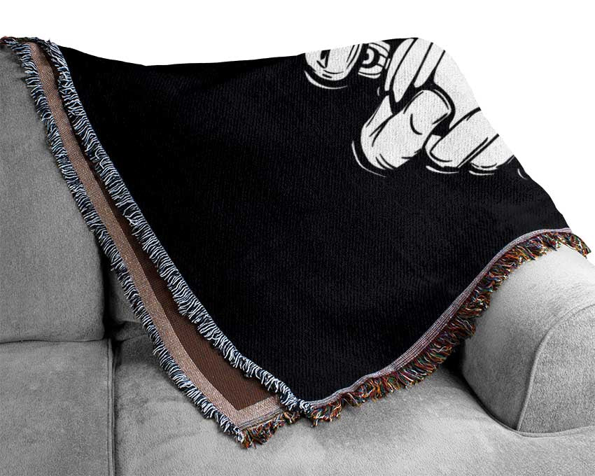 Spray Can Monkey Woven Blanket