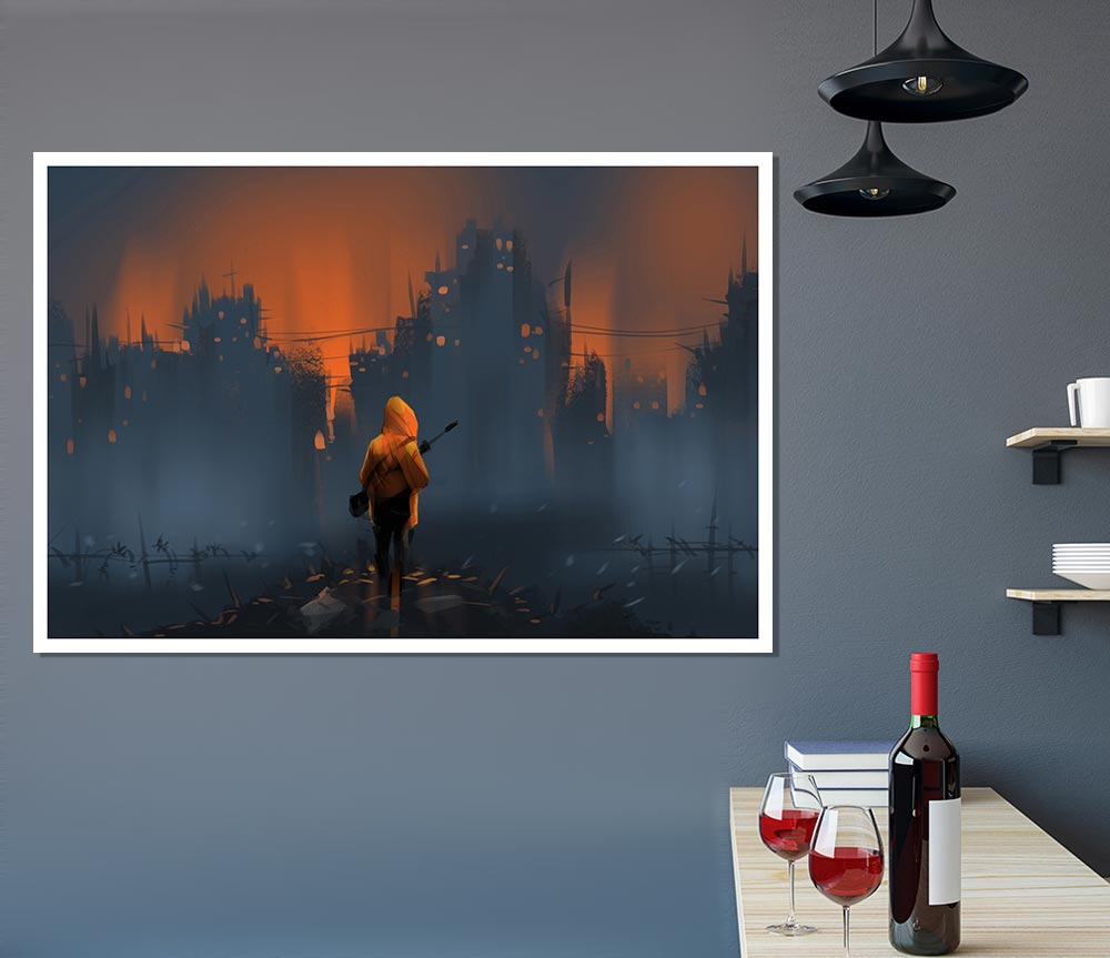Walking Into The Abyss Print Poster Wall Art