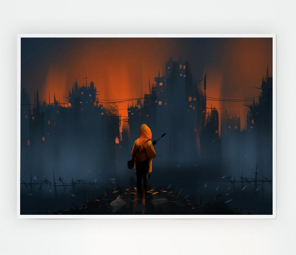 Walking Into The Abyss Print Poster Wall Art