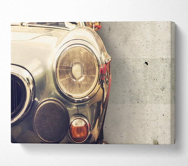 Picture of Close Up Classic Headlight Canvas Print Wall Art