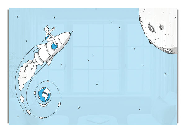 Rocket Ship To The Moon Space