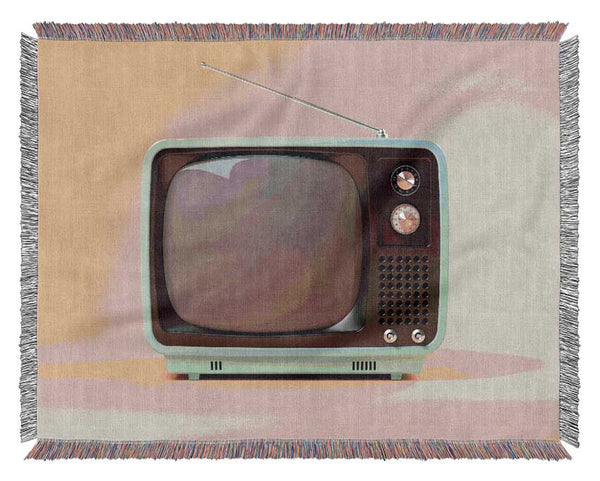The Retro Tv Set Woven Blanket