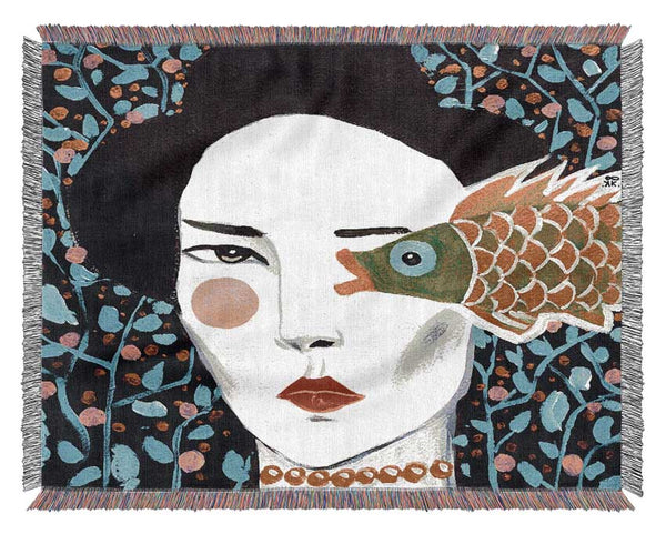 Geisha Fish Woven Blanket