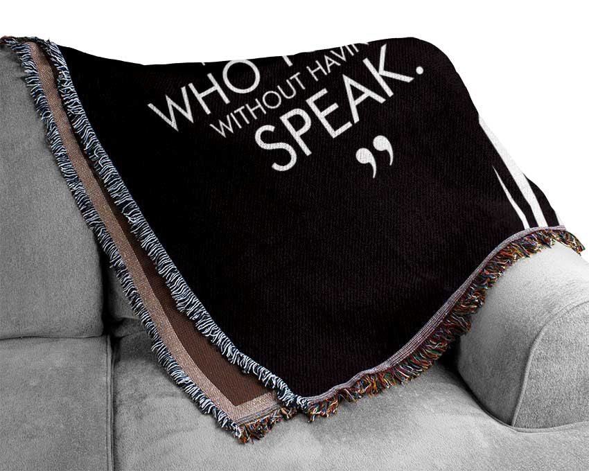 Style Fashion Quote Woven Blanket