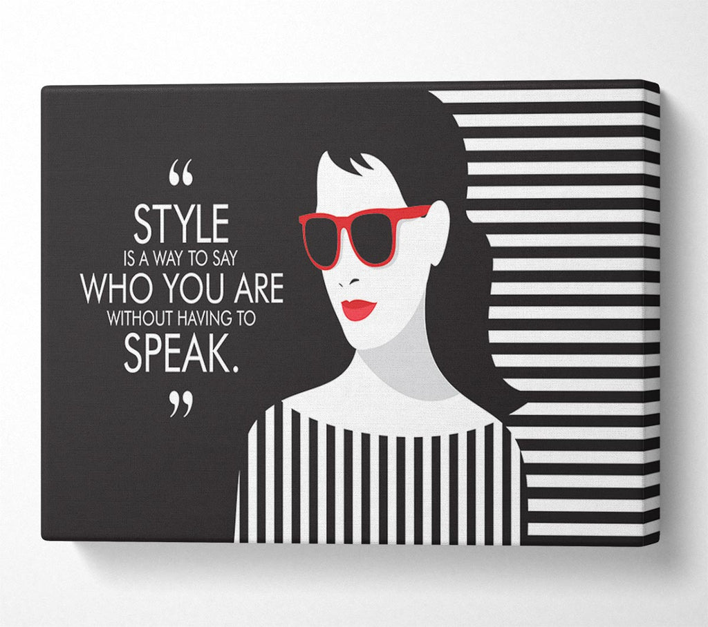 Picture of Style Fashion Quote Canvas Print Wall Art
