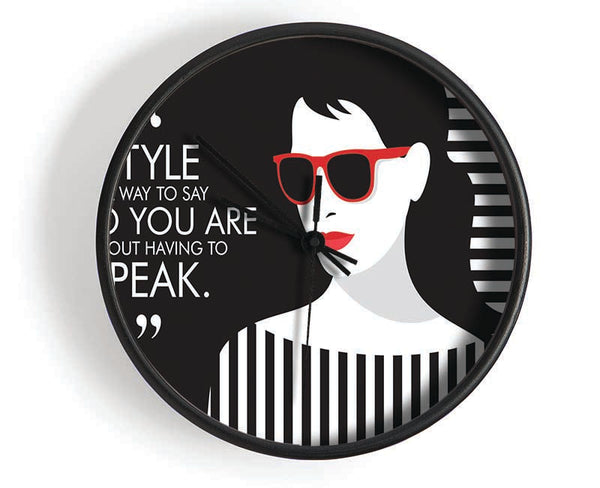 Style Fashion Quote Clock - Wallart-Direct UK