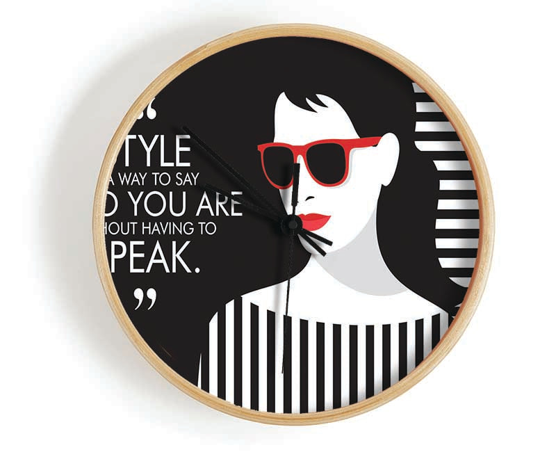 Style Fashion Quote Clock - Wallart-Direct UK