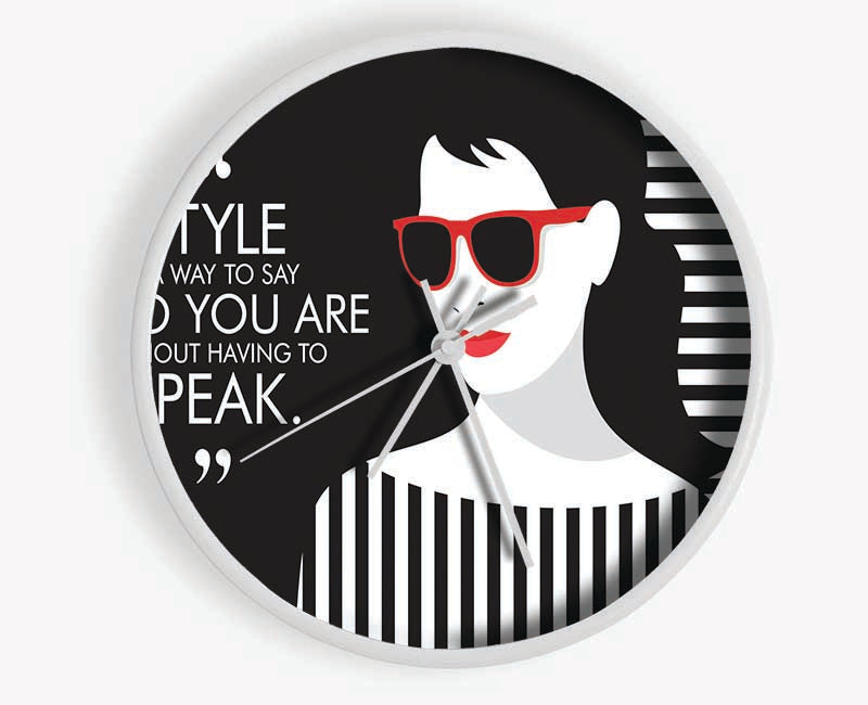 Style Fashion Quote Clock - Wallart-Direct UK