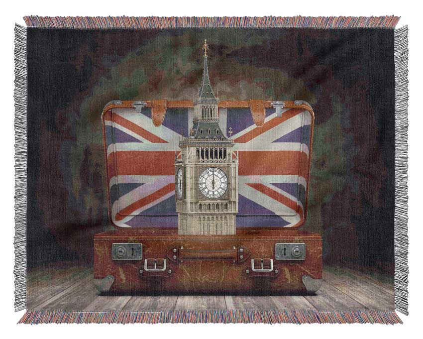 London In A Case Woven Blanket