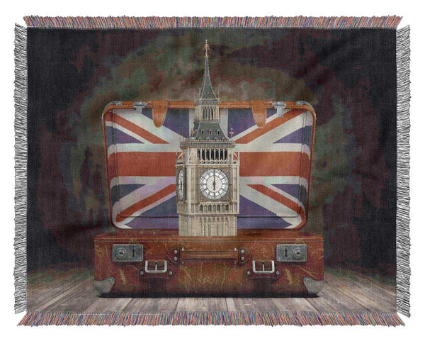 London In A Case Woven Blanket