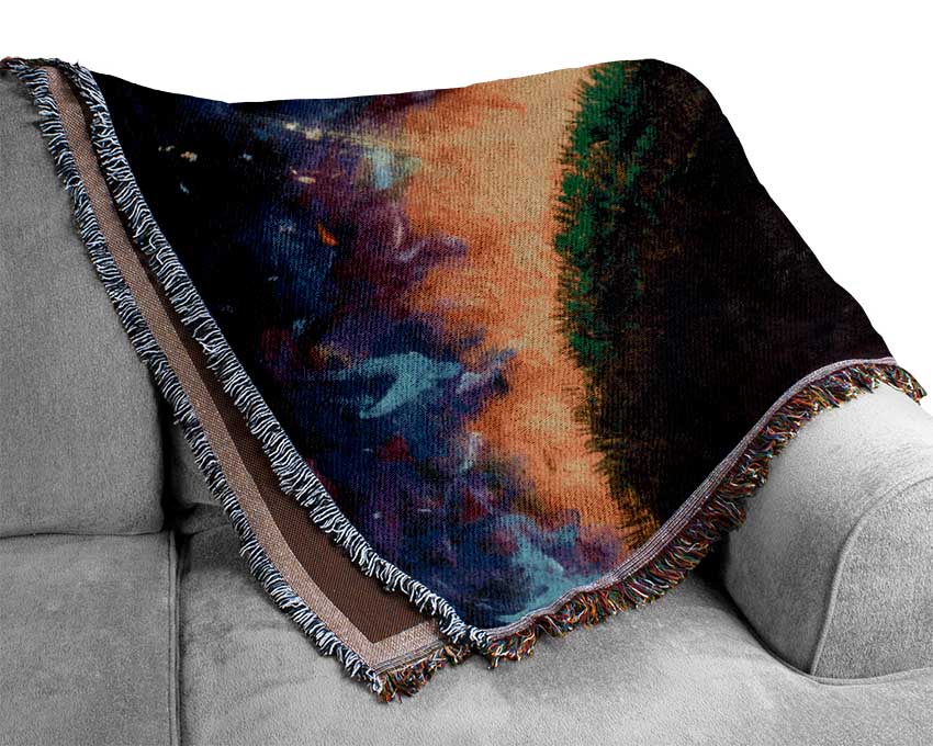 The Curvature Of A Planet Woven Blanket