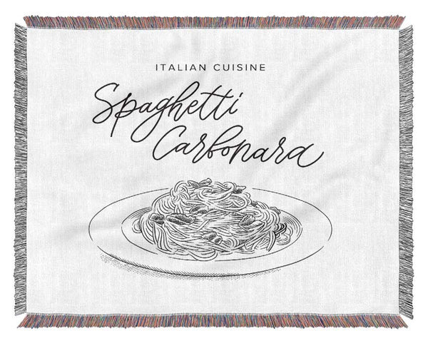 Italian Cuisine Spaghetti Woven Blanket