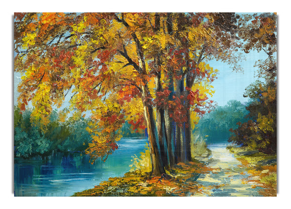 Autumn Tree Branches Painting