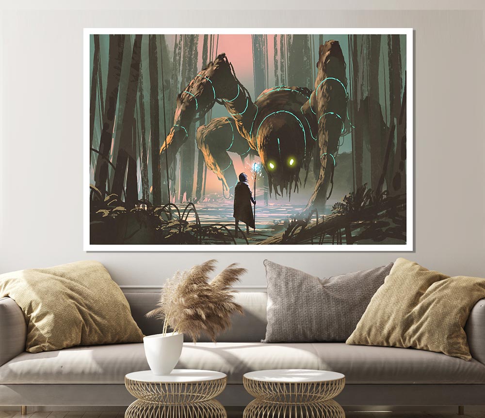 The Arachnid In The Forest Print Poster Wall Art
