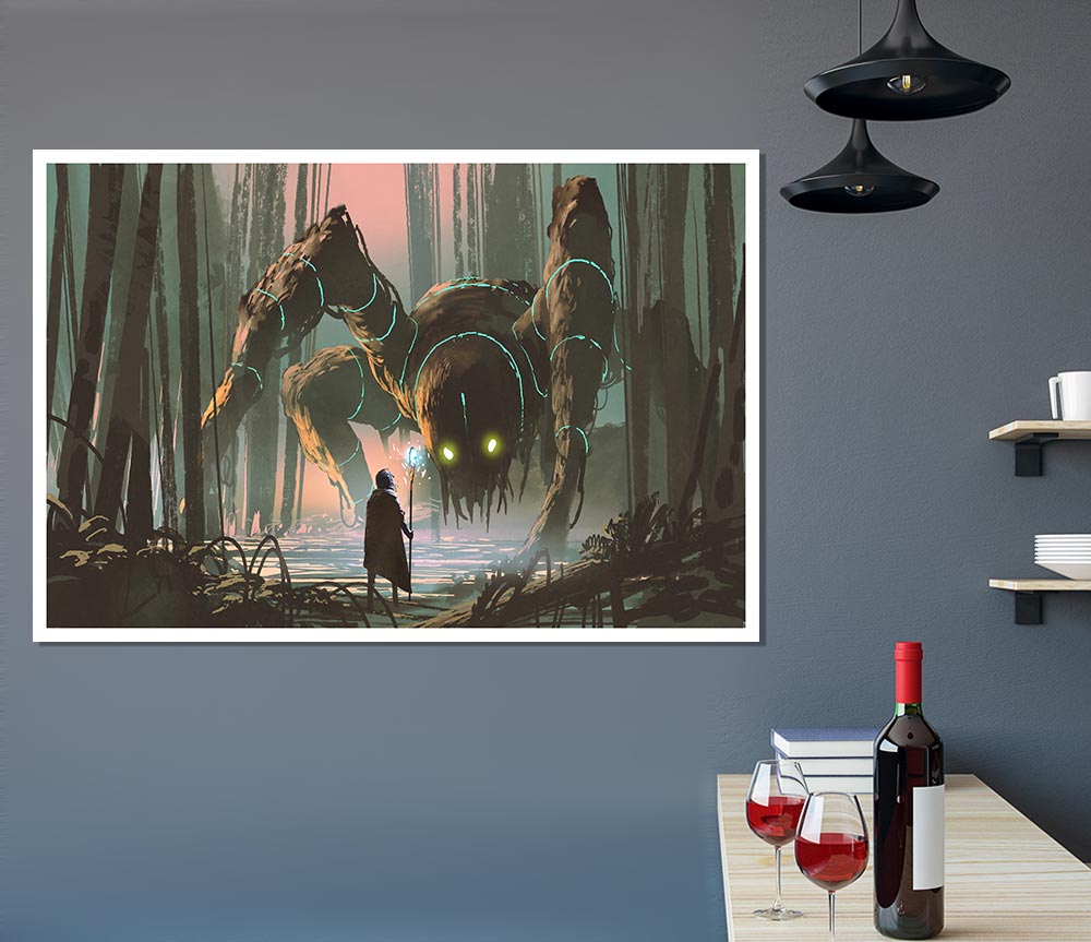 The Arachnid In The Forest Print Poster Wall Art